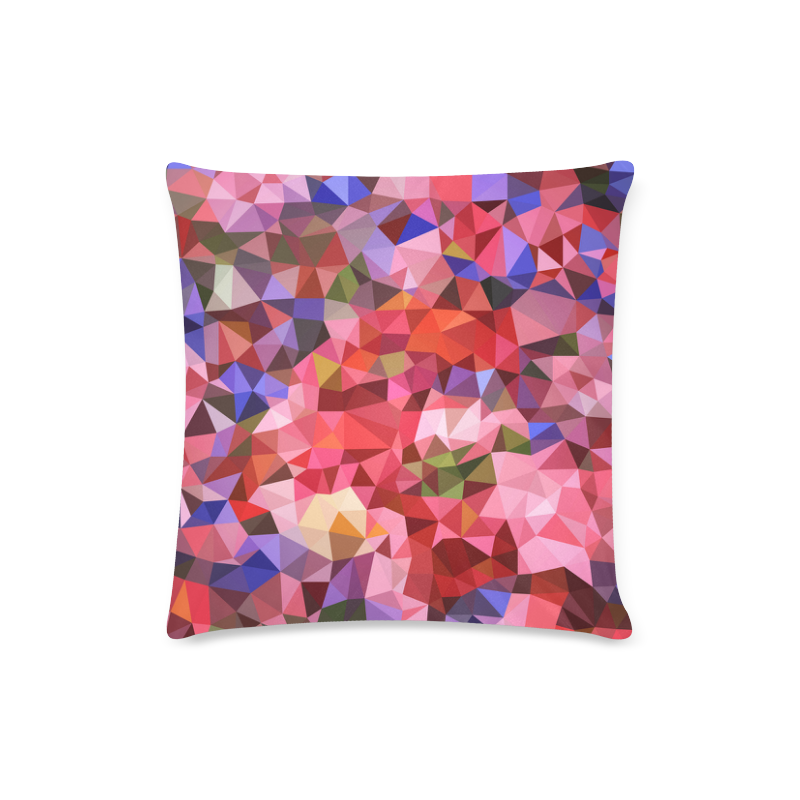 Pink Custom Zippered Pillow Case 16"x16"(Twin Sides)