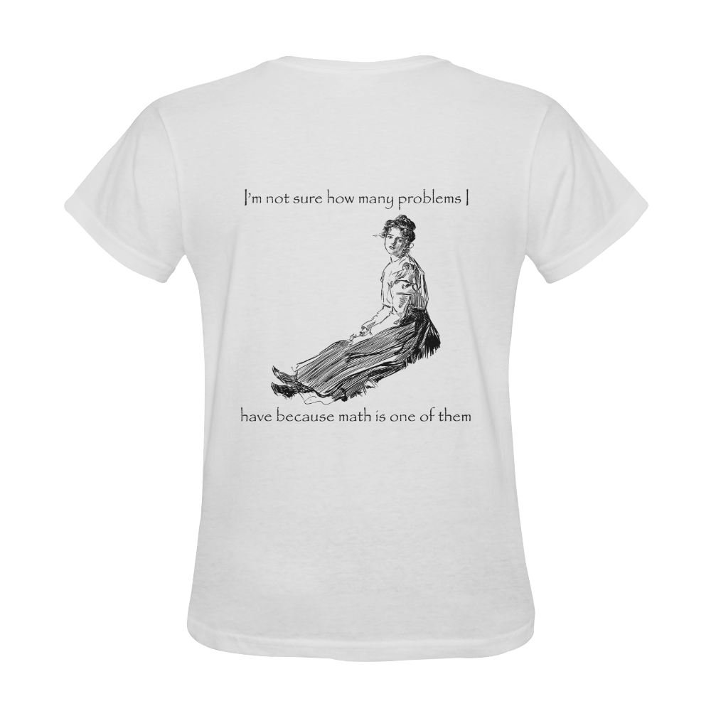 Funny Attitude Vintage Sass Problems Math Sunny Women's T-shirt (Model T05)