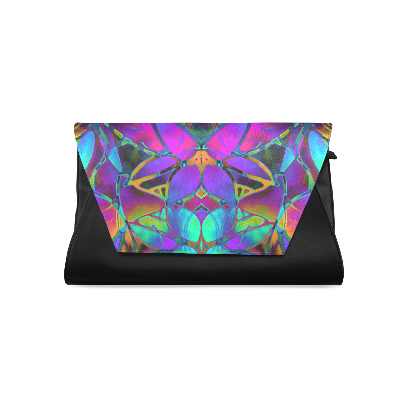 Floral Fractal Art G308 Clutch Bag (Model 1630)