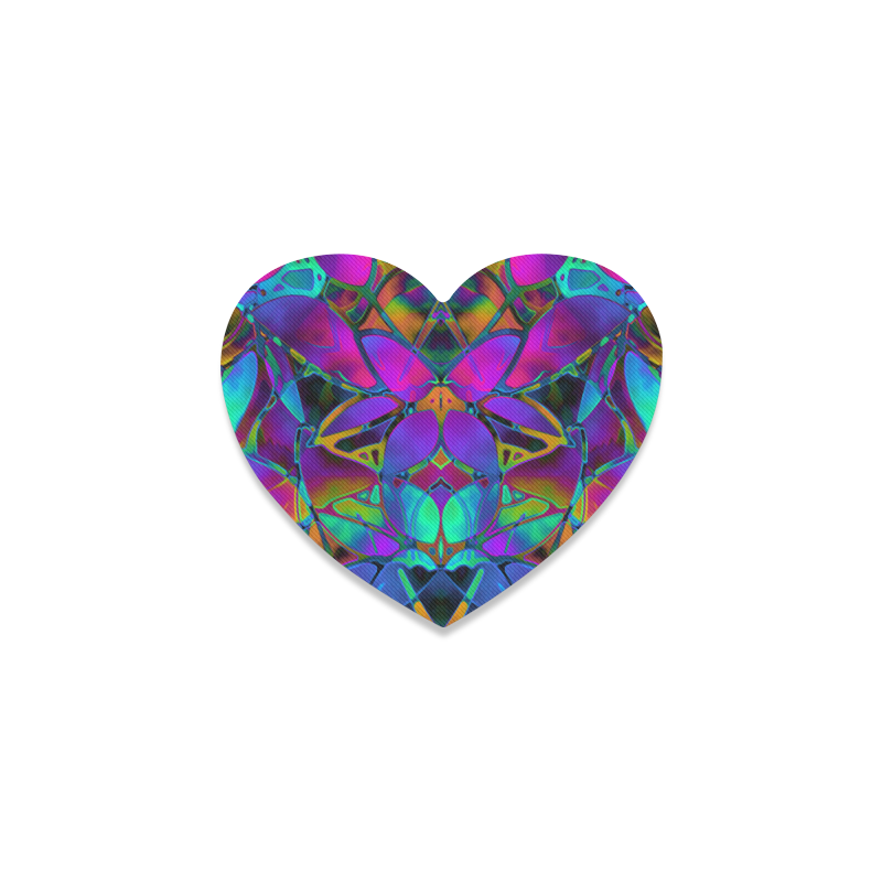Floral Fractal Art G308 Heart Coaster