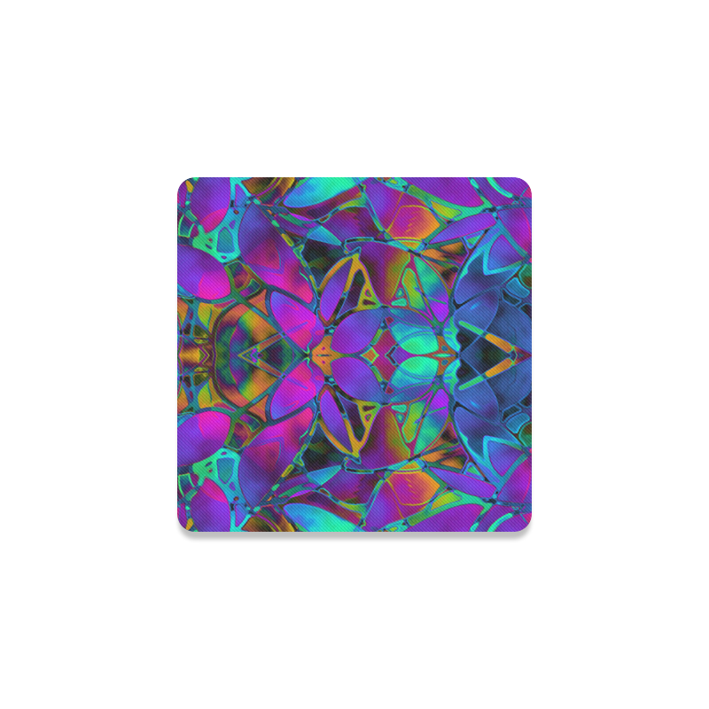 Floral Fractal Art G308 Square Coaster