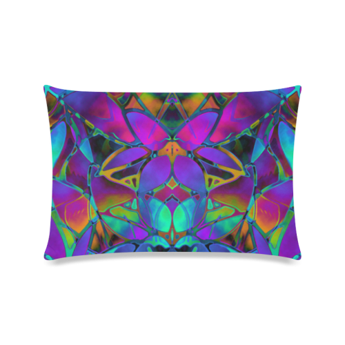 Floral Fractal Art G308 Custom Zippered Pillow Case 16"x24"(Twin Sides)