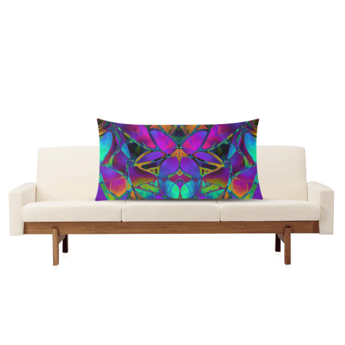 Floral Fractal Art G308 Rectangle Pillow Case 20"x36"(Twin Sides)