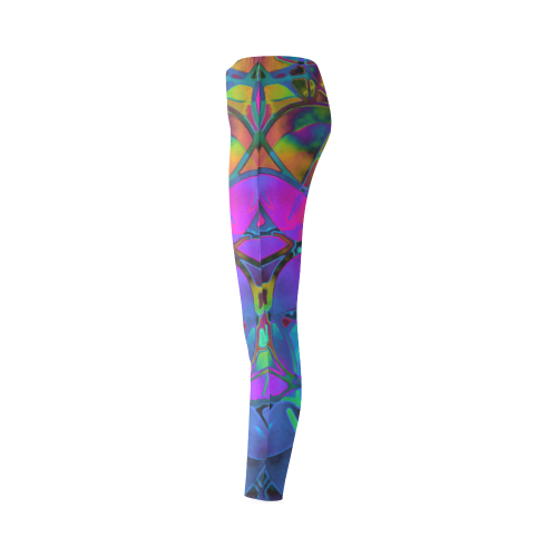 Floral Fractal Art G308 Cassandra Women's Leggings (Model L01)