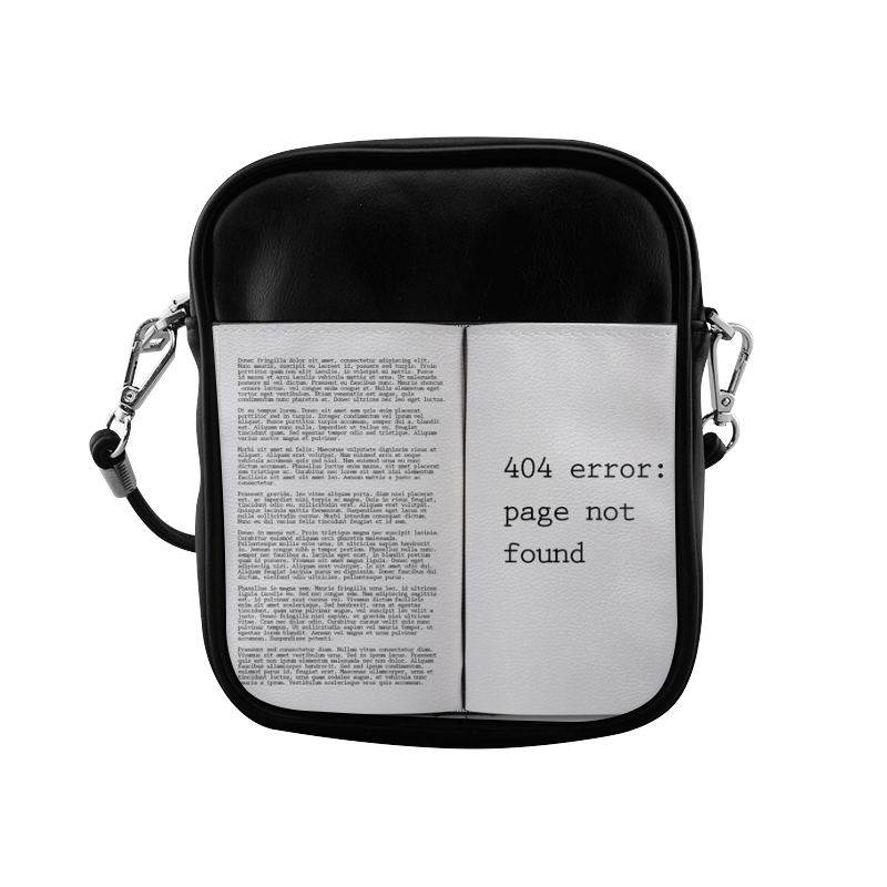 Funny Book Error 404 Page Not Found Geek Sling Bag (Model 1627)