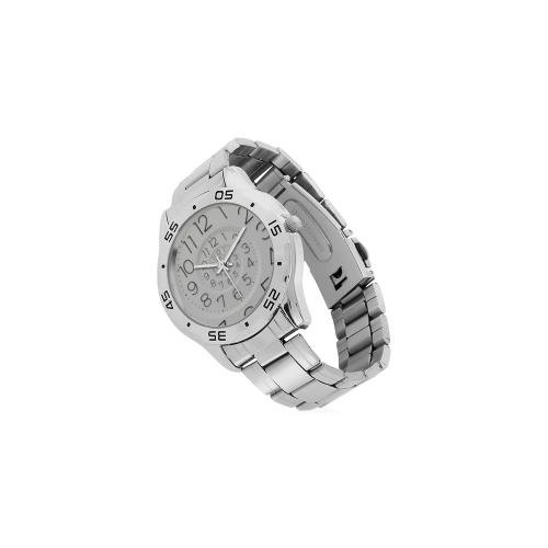 Spiral Clock Droste Clock Men's Stainless Steel Analog Watch(Model 108)