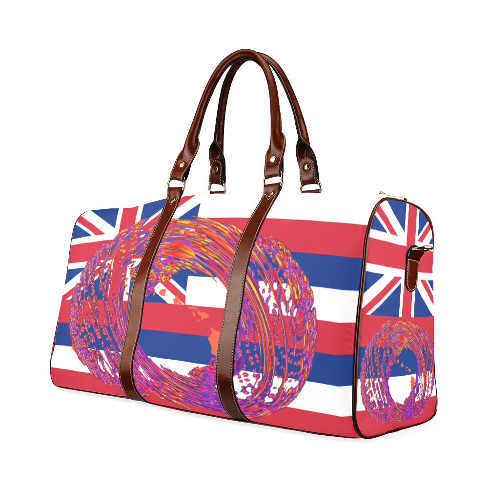 HAWAIIAN MEMORIES UPGRADE Waterproof Travel Bag/Large (Model 1639)