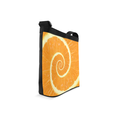 Spiral Citrus Orange Droste Crossbody Bags (Model 1613)