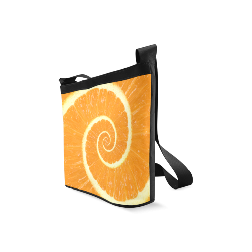 Spiral Citrus Orange Droste Crossbody Bags (Model 1613)