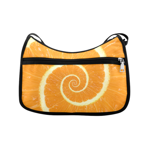 Spiral Citrus Orange Droste Crossbody Bags (Model 1616)