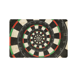 Spiral Dart Board Droste Effect Doormat 24" x 16"