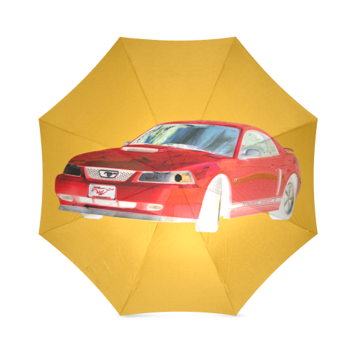 MUSTANG GT CHROME RED Foldable Umbrella (Model U01)