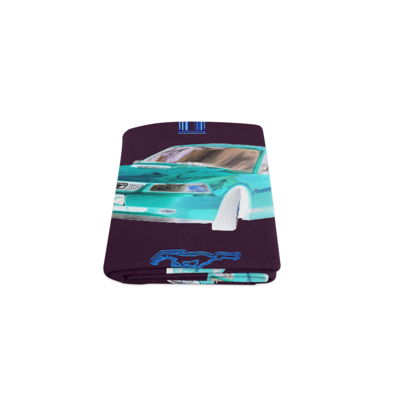 MUSTANG GT CHROME BLUE Blanket 40"x50"