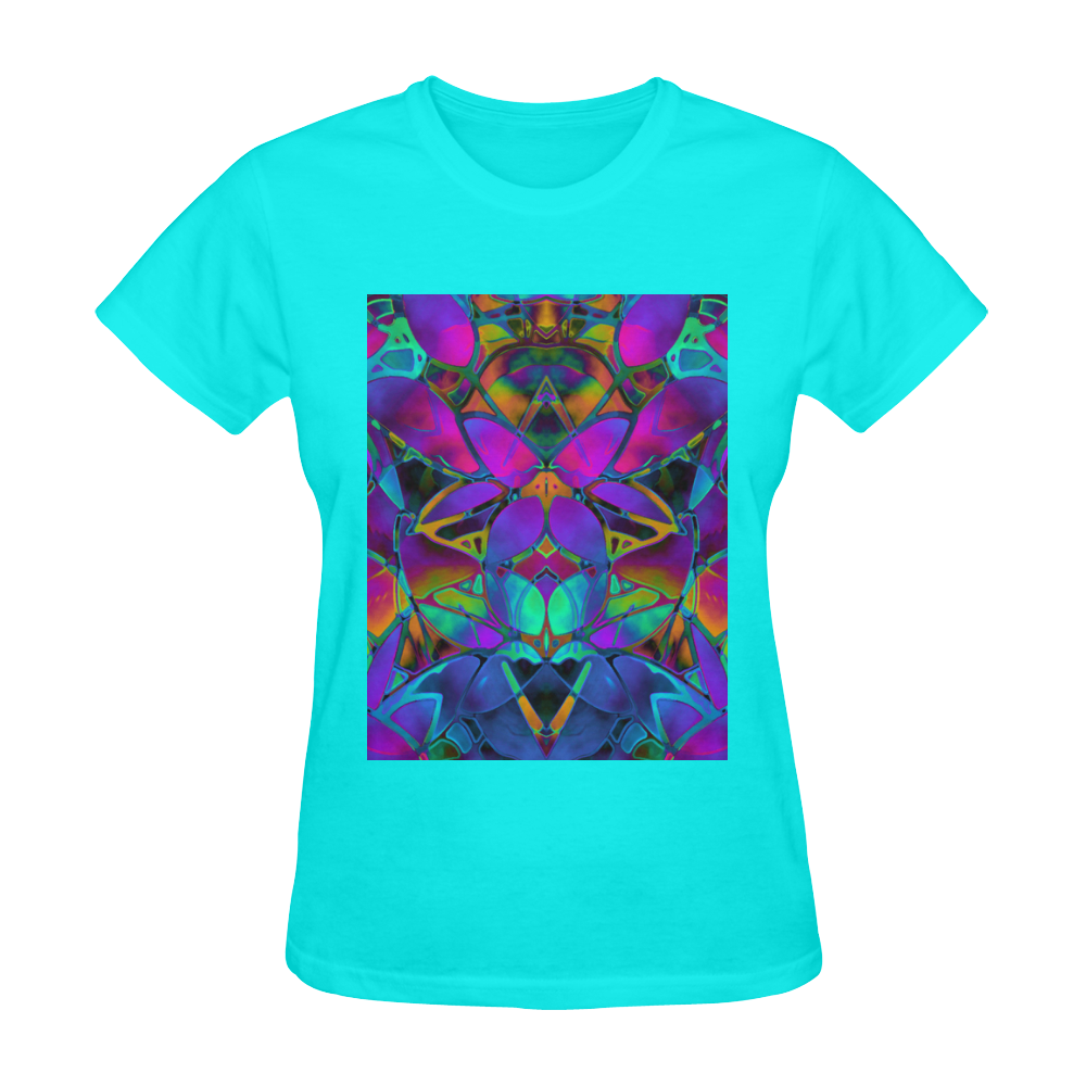 Floral Fractal Art G308 Sunny Women's T-shirt (Model T05)