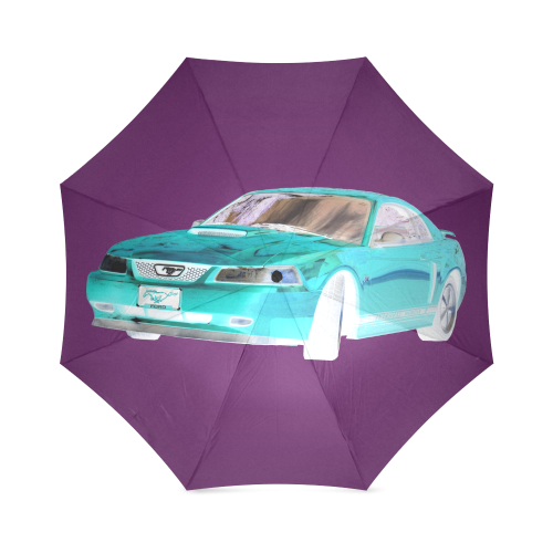 MUSTANG GT CHROME BLUE Foldable Umbrella (Model U01)