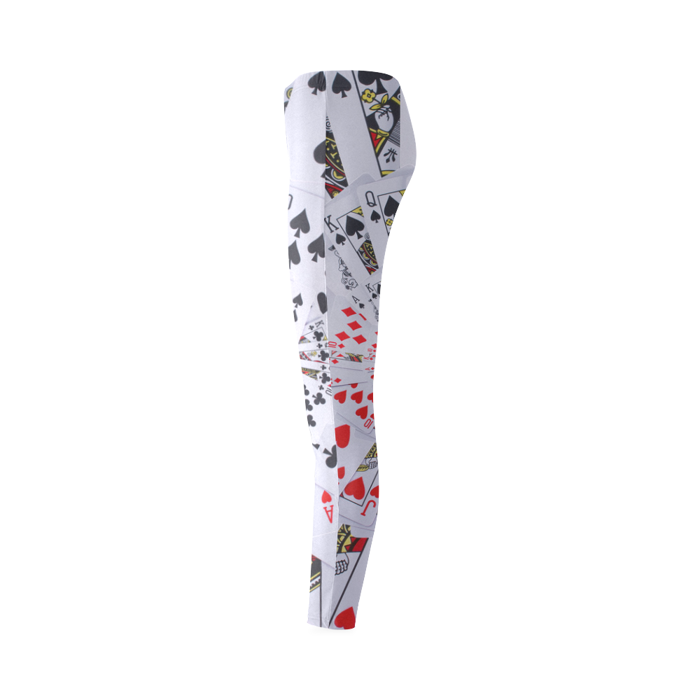 Poker Royal Flush All Suits Droste Spiral Cassandra Women's Leggings (Model L01)