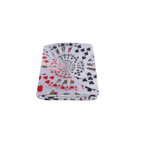 Poker Royal Flush All Suits Droste Spiral Blanket 40"x50"