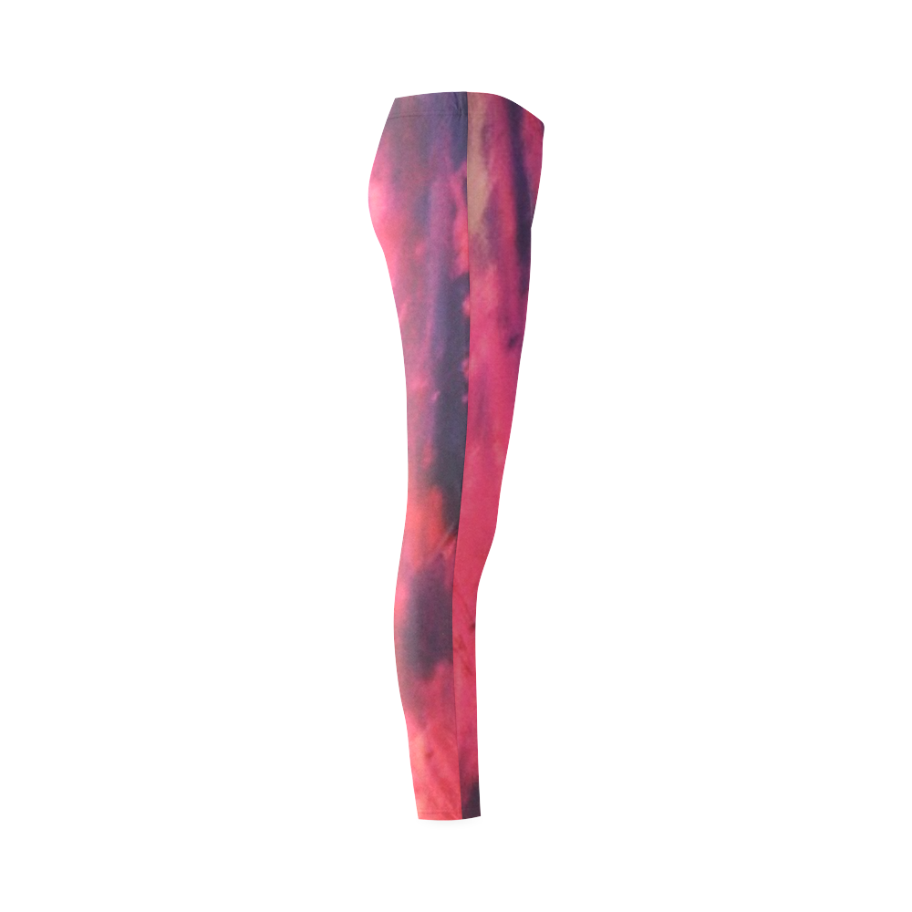 pink sunset Cassandra Women's Leggings (Model L01)
