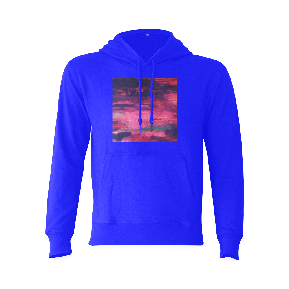 blue love pink sunset Oceanus Hoodie Sweatshirt (Model H03)