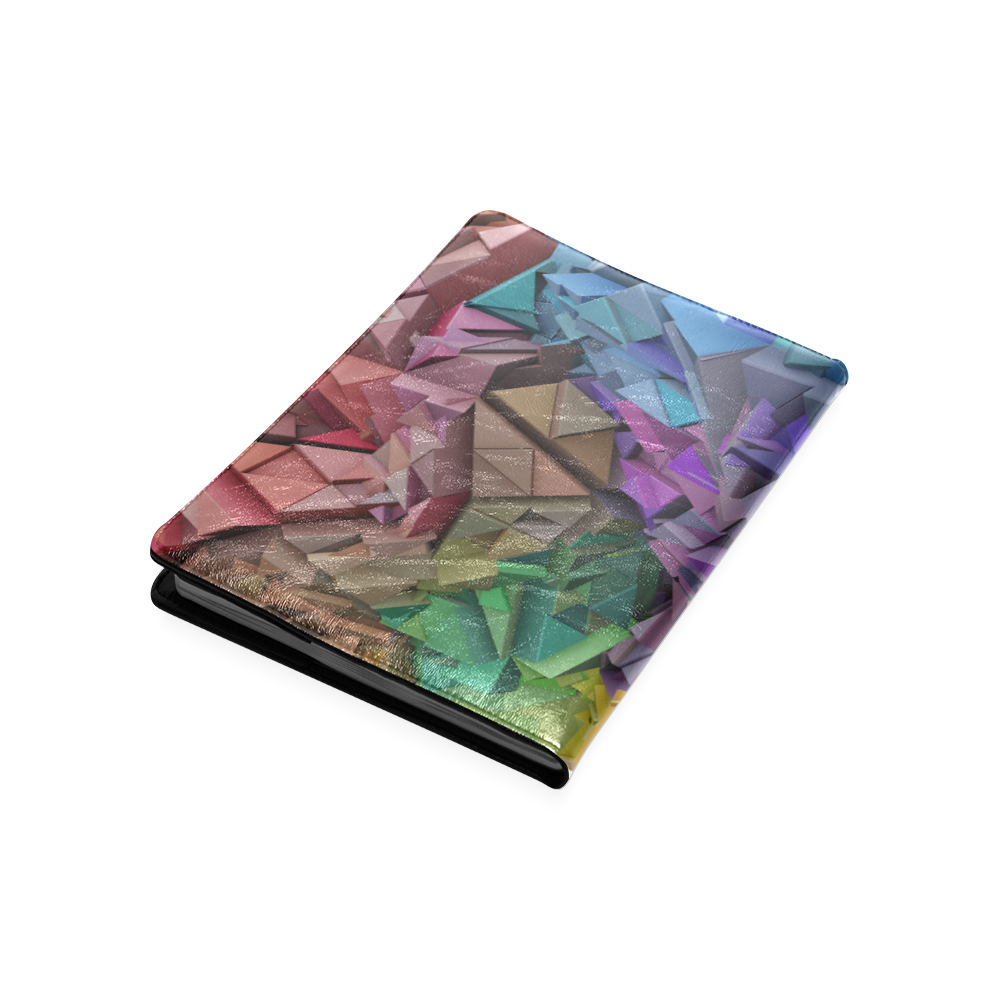 Colorful Abstract 3D Low Poly Geometric Custom NoteBook B5