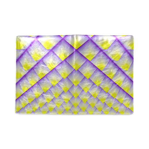 Yellow and Purple 3D Pyramids Pattern Custom NoteBook B5