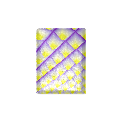 Yellow and Purple 3D Pyramids Pattern Custom NoteBook B5