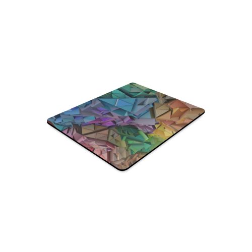 Colorful Abstract 3D Low Poly Geometric Rectangle Mousepad