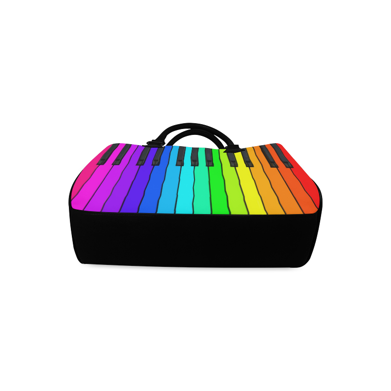 Rainbow Piano Keyboard Boston Handbag (Model 1621)