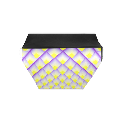 Yellow and Purple 3D Pyramids Pattern Clutch Bag (Model 1630)