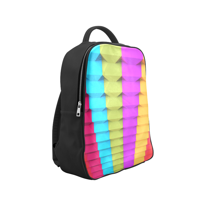 Colorful 3D Geometric Blocks Popular Backpack (Model 1622)