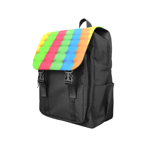 Colorful 3D Geometric Blocks Casual Shoulders Backpack (Model 1623)