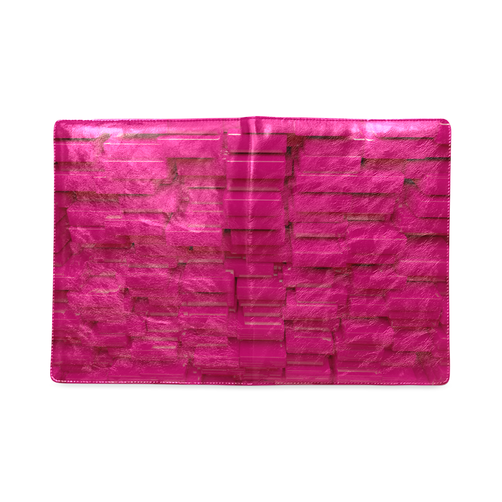 Glossy Pink 3d Cubes Custom NoteBook B5