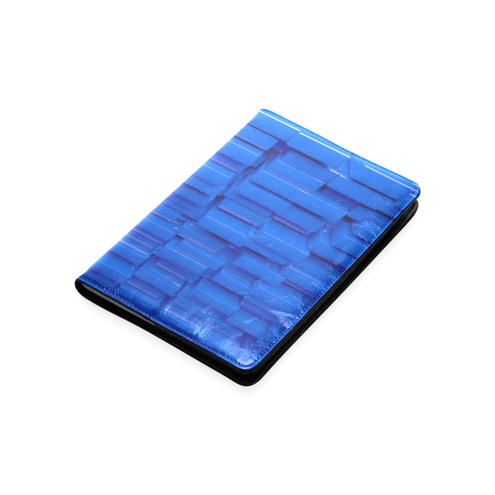 Glossy Blue 3d Cubes Custom NoteBook A5