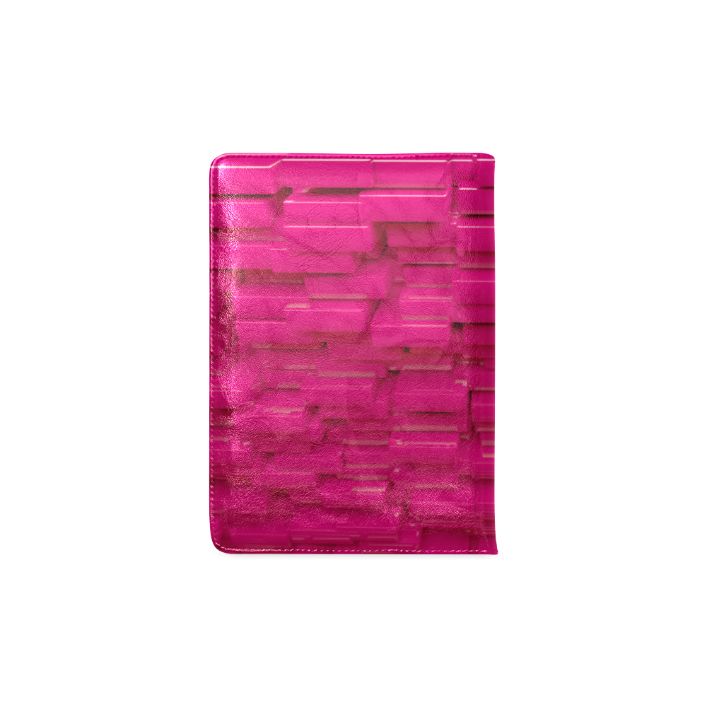 Glossy Pink 3d Cubes Custom NoteBook A5