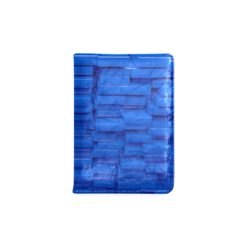Glossy Blue 3d Cubes Custom NoteBook A5