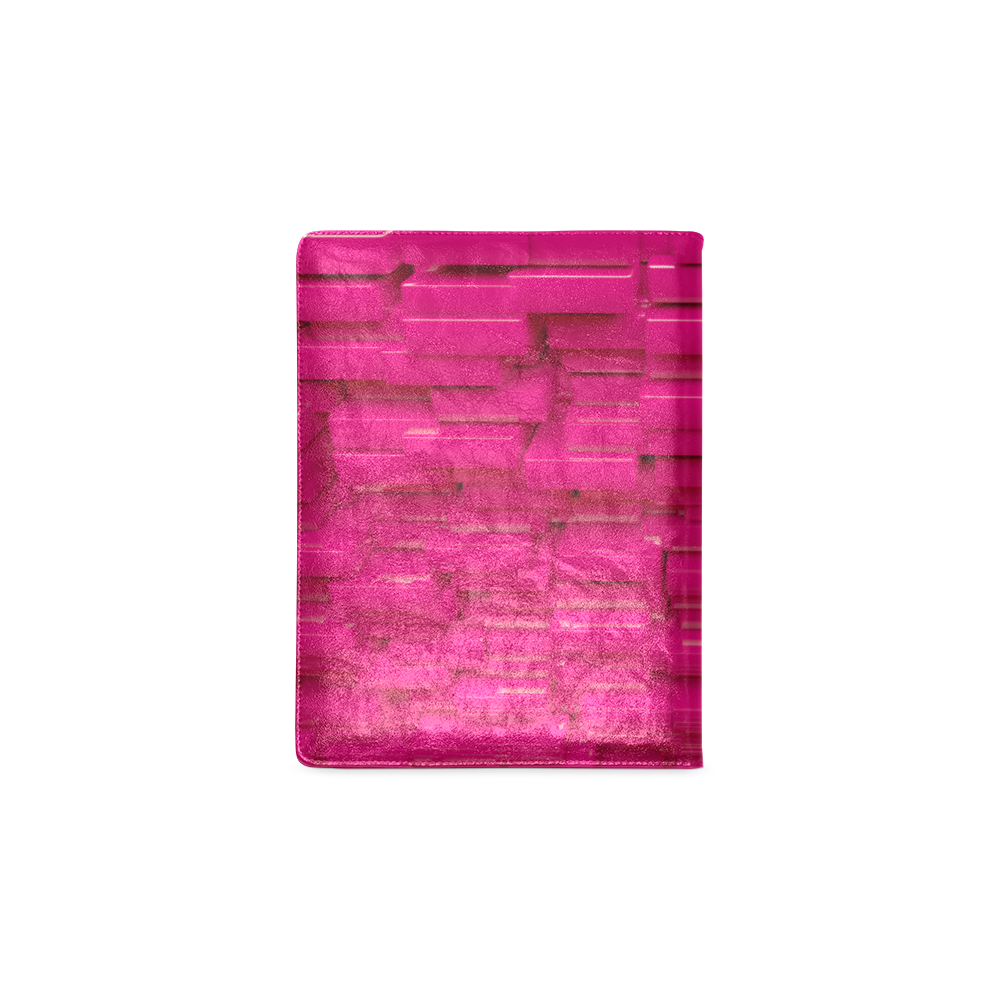 Glossy Pink 3d Cubes Custom NoteBook B5