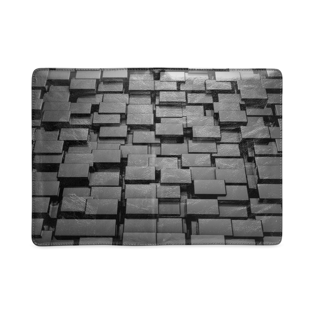 Glossy Black 3d Cubes Custom NoteBook A5