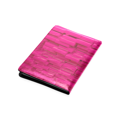 Glossy Pink 3d Cubes Custom NoteBook A5