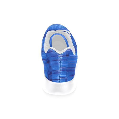 Glossy Blue 3d Cubes Women’s Running Shoes (Model 020)