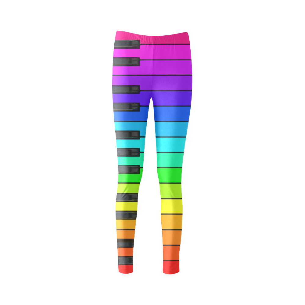 Rainbow Keyboard Cassandra Women's Leggings (Model L01)