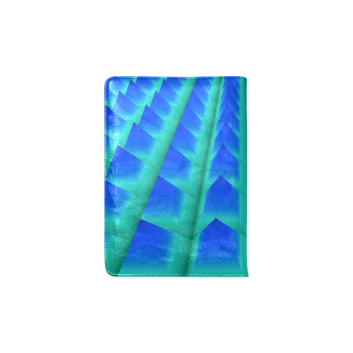 3d Abstract Blue and Green Pyramids Custom NoteBook A5