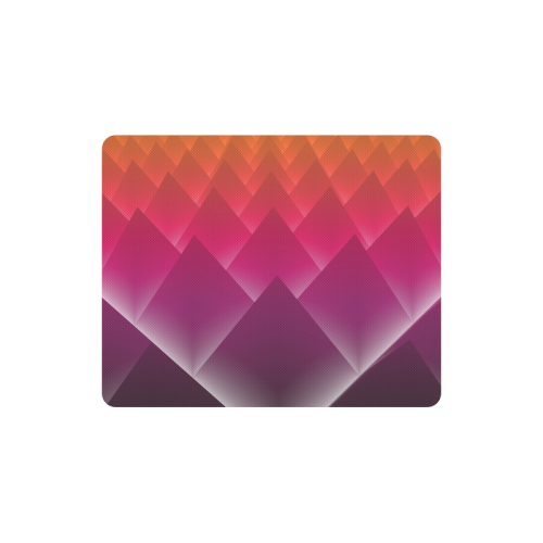 3d Abstract Purple and Orange Pyramids Rectangle Mousepad