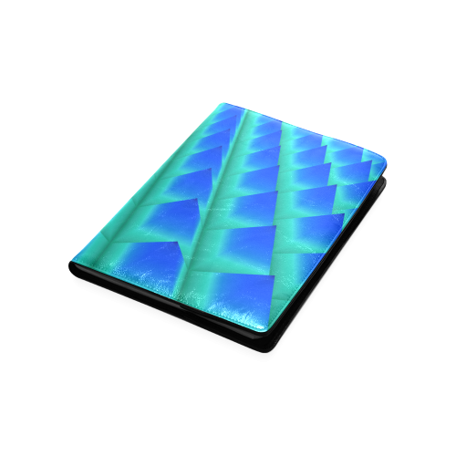 3d Abstract Blue and Green Pyramids Custom NoteBook B5