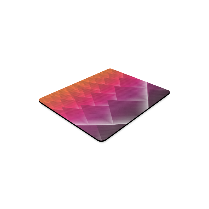 3d Abstract Purple and Orange Pyramids Rectangle Mousepad