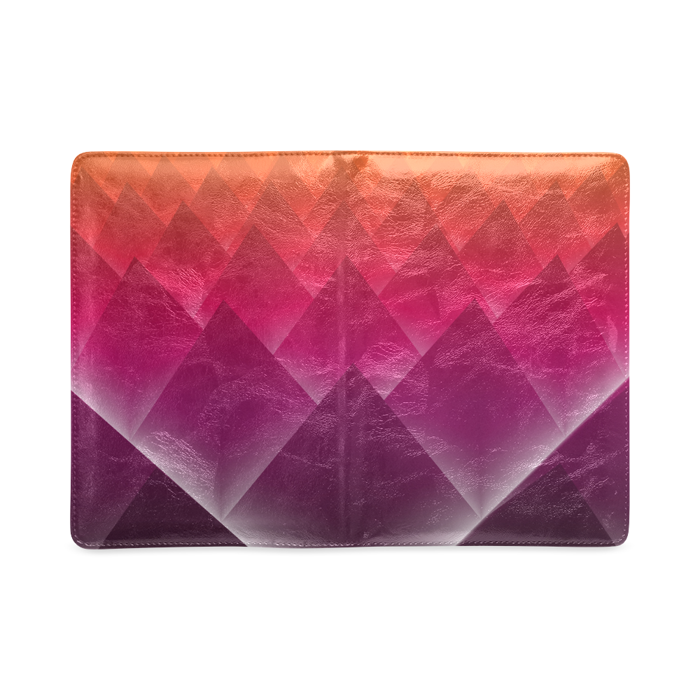 3d Abstract Purple and Orange Pyramids Custom NoteBook A5