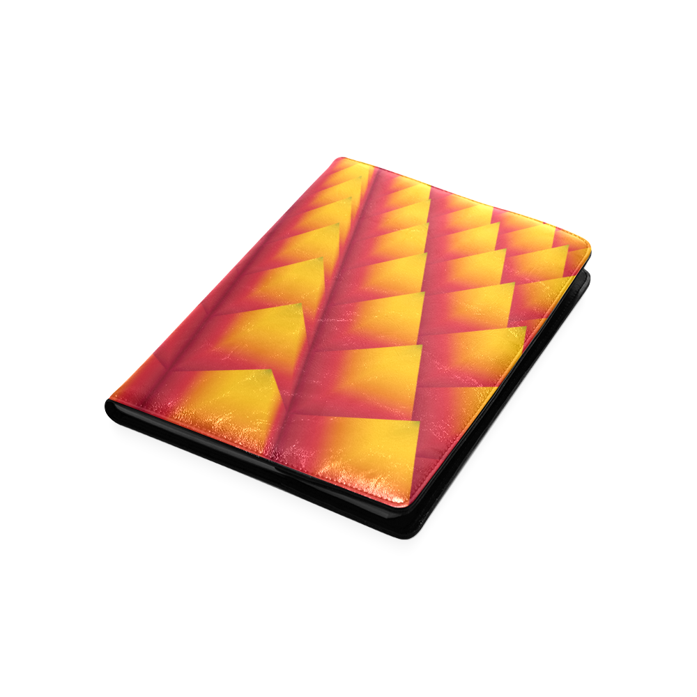 3d Abstract Red and Yellow Pyramids Custom NoteBook B5