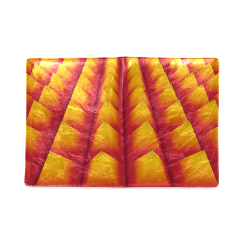 3d Abstract Red and Yellow Pyramids Custom NoteBook B5