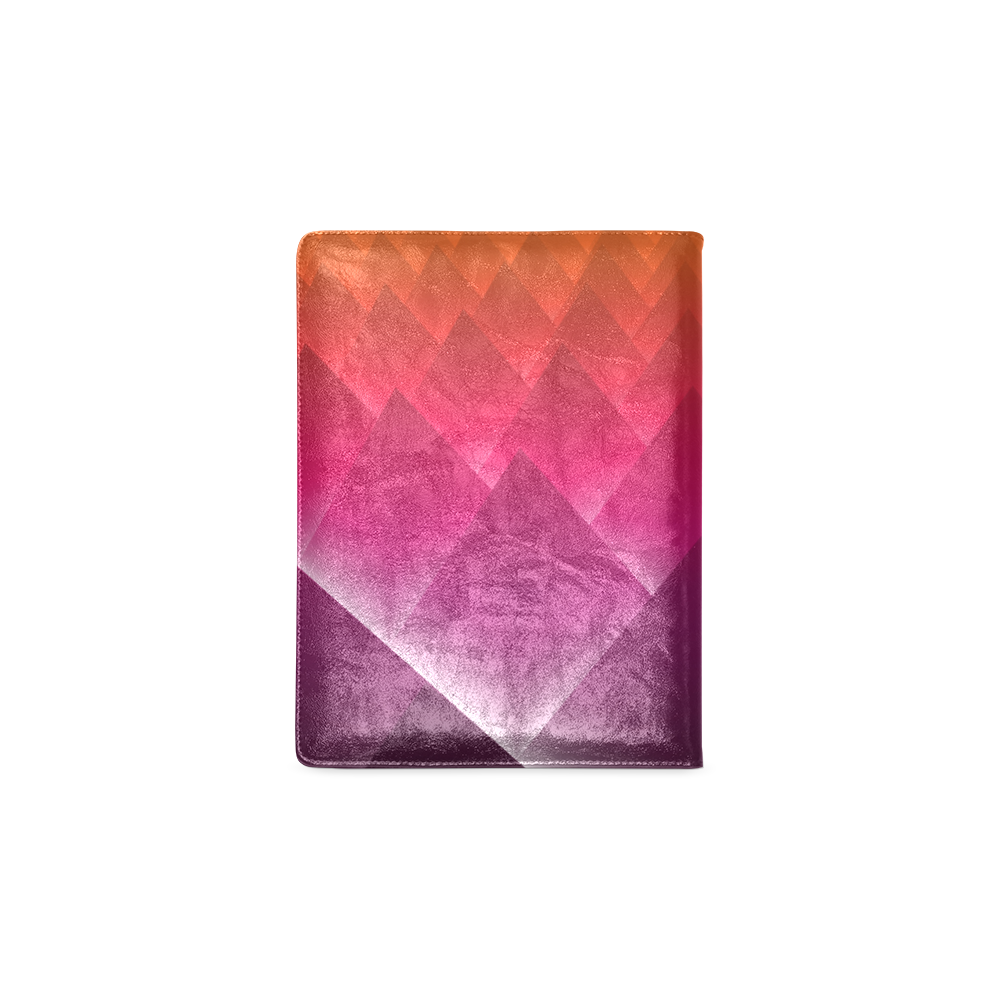 3d Abstract Purple and Orange Pyramids Custom NoteBook B5