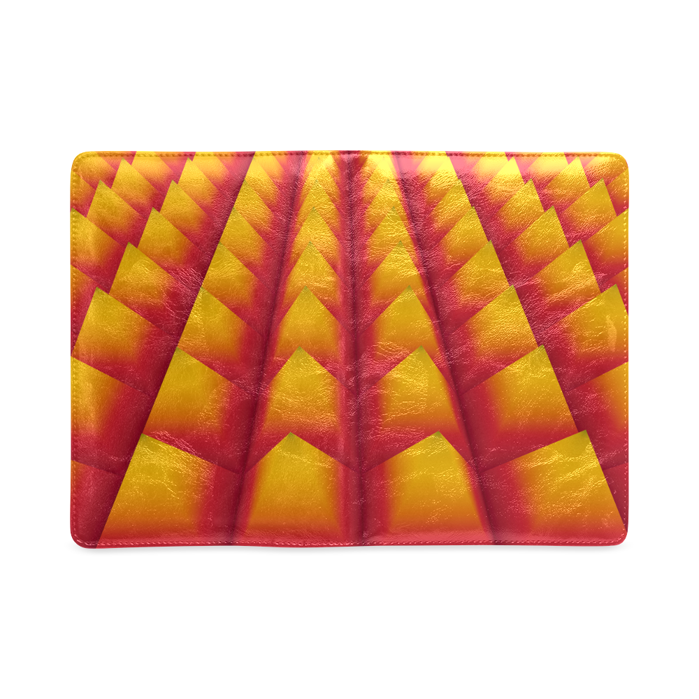 3d Abstract Red and Yellow Pyramids Custom NoteBook A5
