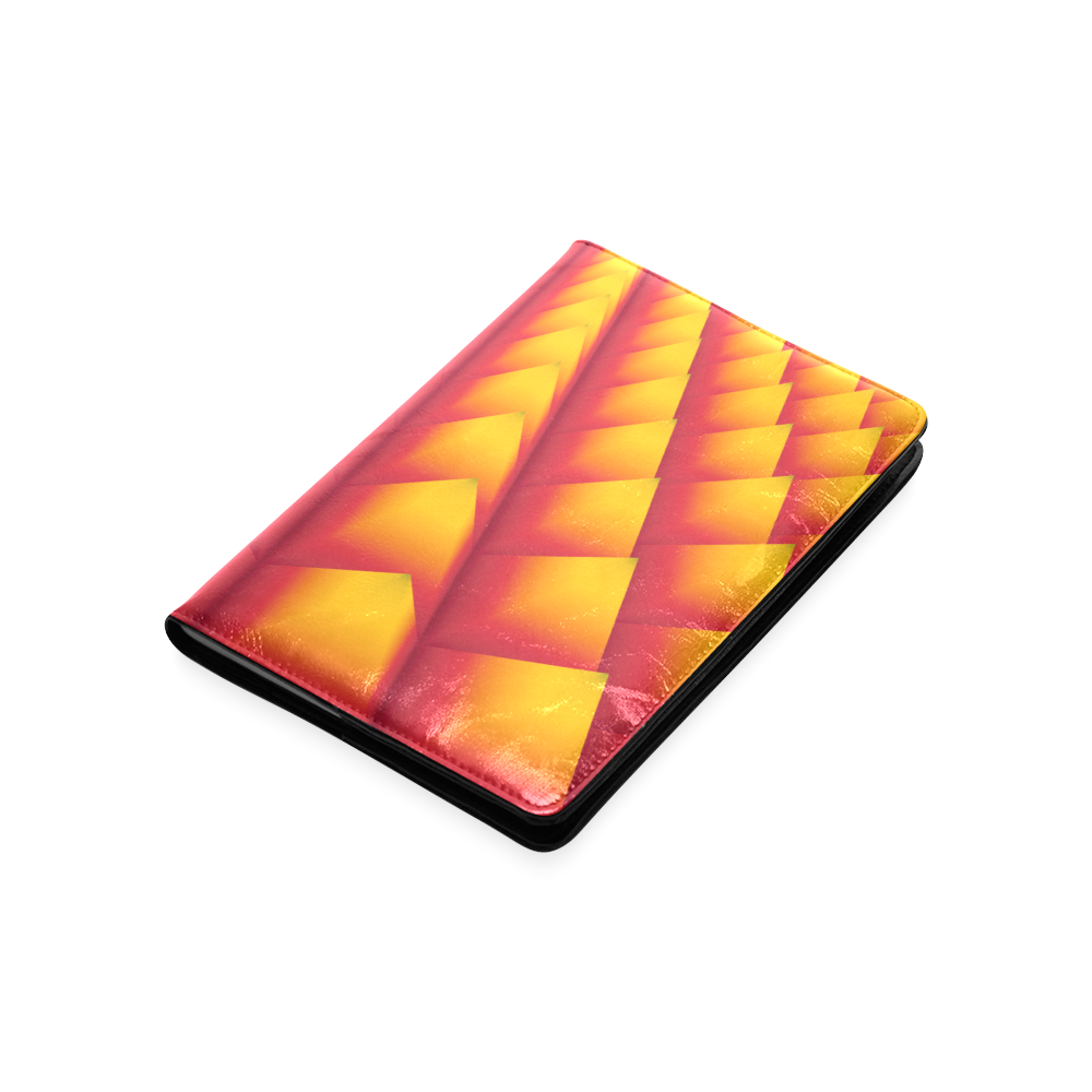 3d Abstract Red and Yellow Pyramids Custom NoteBook A5